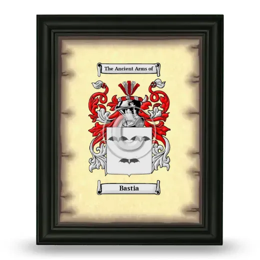 Bastia Coat of Arms Framed - Black
