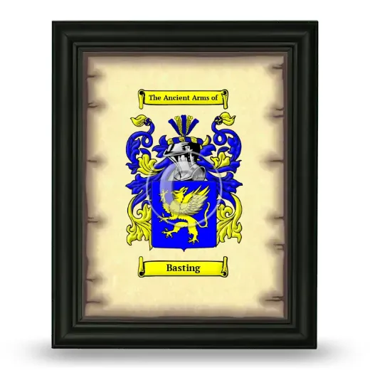 Basting Coat of Arms Framed - Black