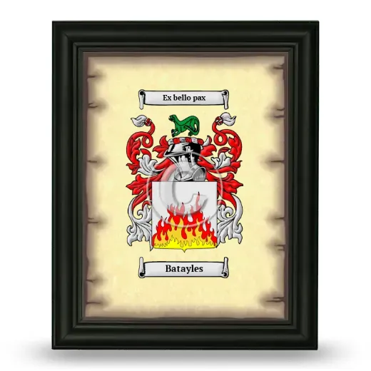 Batayles Coat of Arms Framed - Black
