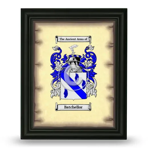 Batchellor Coat of Arms Framed - Black