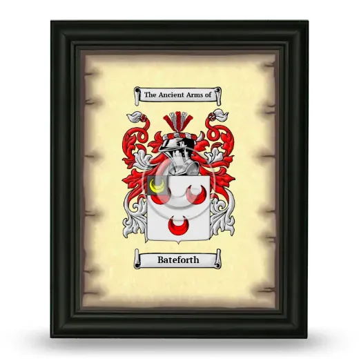 Bateforth Coat of Arms Framed - Black