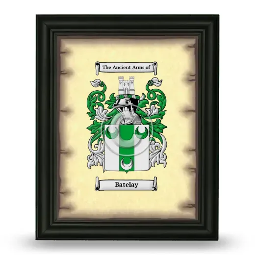 Batelay Coat of Arms Framed - Black
