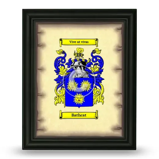 Bathcat Coat of Arms Framed - Black