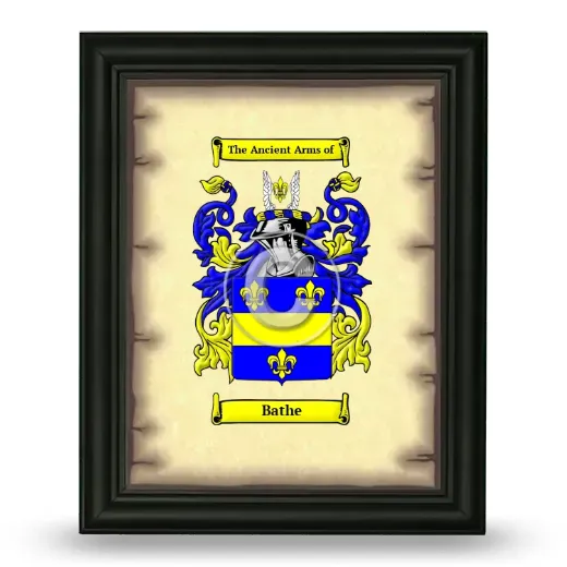 Bathe Coat of Arms Framed - Black