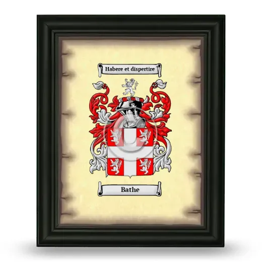 Bathe Coat of Arms Framed - Black