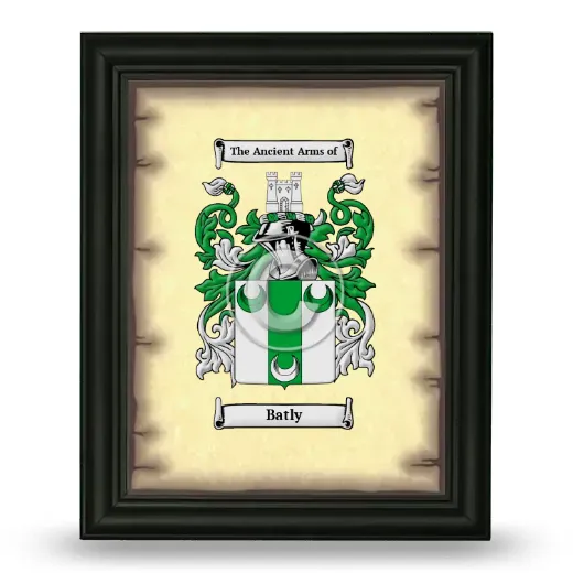Batly Coat of Arms Framed - Black