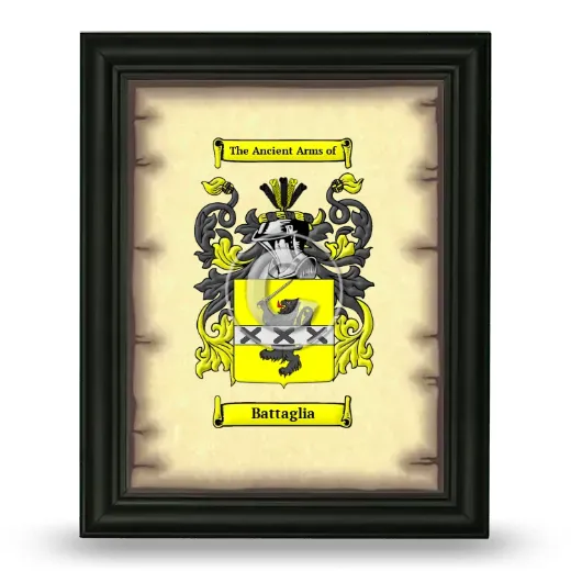 Battaglia Coat of Arms Framed - Black