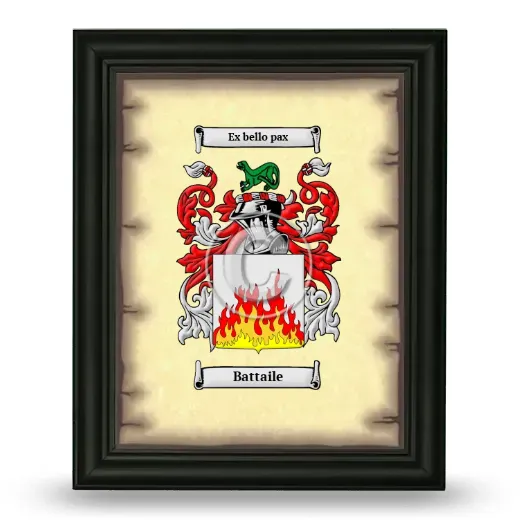 Battaile Coat of Arms Framed - Black