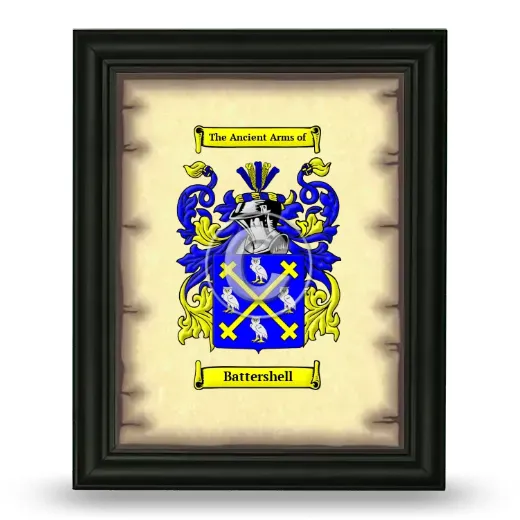 Battershell Coat of Arms Framed - Black