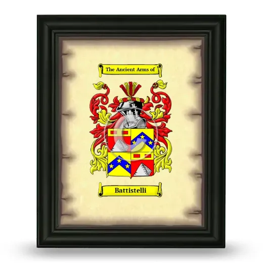 Battistelli Coat of Arms Framed - Black
