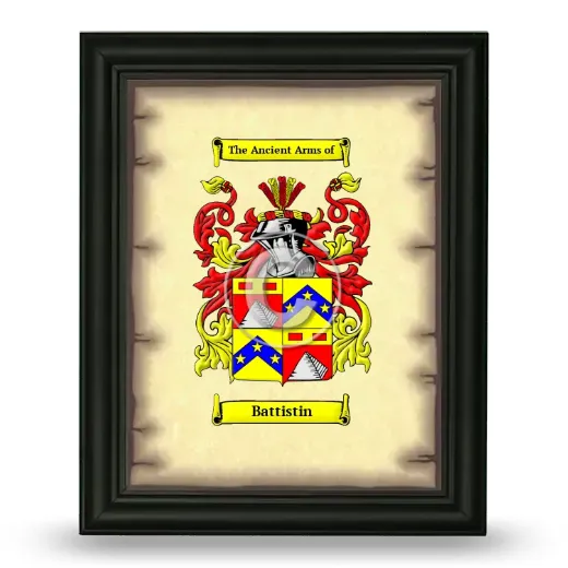 Battistin Coat of Arms Framed - Black