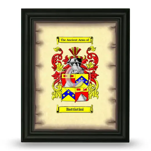 Battistini Coat of Arms Framed - Black