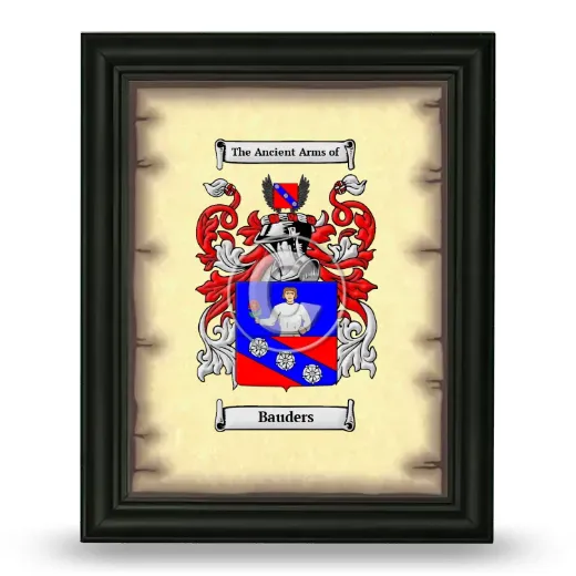 Bauders Coat of Arms Framed - Black