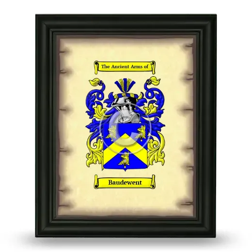 Baudewent Coat of Arms Framed - Black