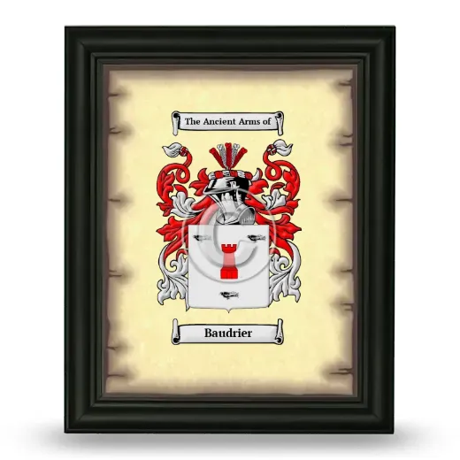 Baudrier Coat of Arms Framed - Black