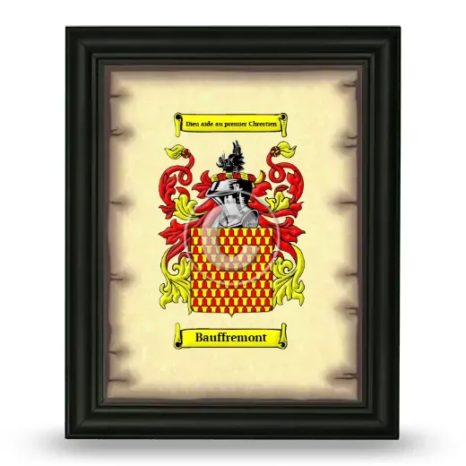 Bauffremont Coat of Arms Framed - Black
