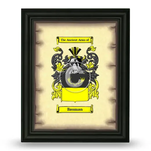 Bauman Coat of Arms Framed - Black