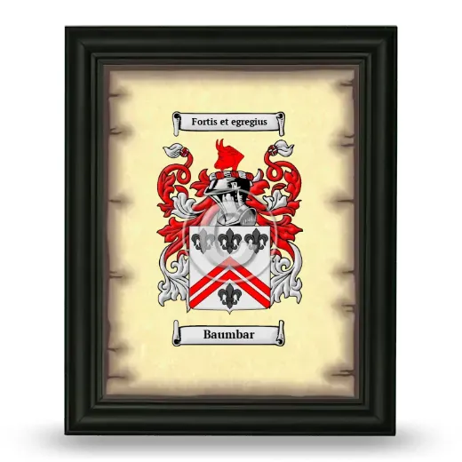 Baumbar Coat of Arms Framed - Black