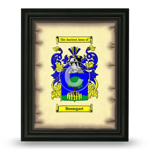 Baumgart Coat of Arms Framed - Black