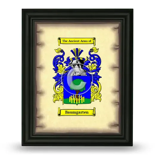 Baumgarten Coat of Arms Framed - Black