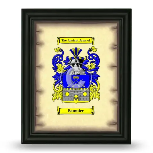 Baumier Coat of Arms Framed - Black