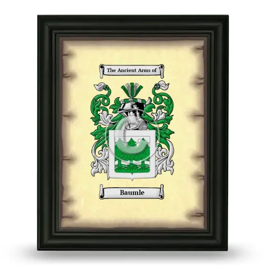 Baumle Coat of Arms Framed - Black