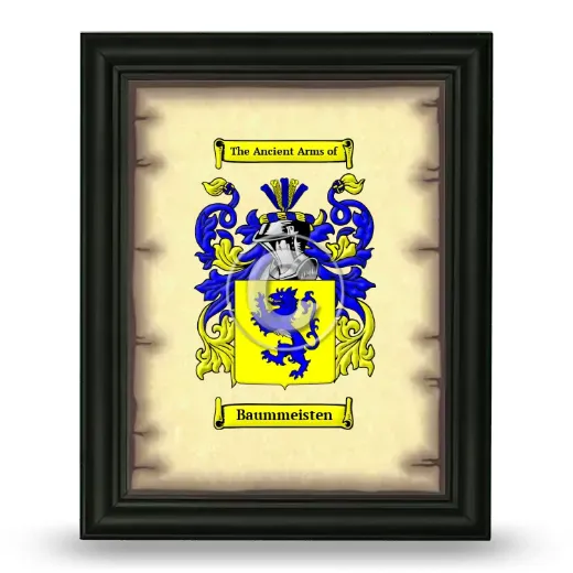 Baummeisten Coat of Arms Framed - Black