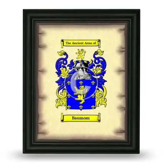Baumom Coat of Arms Framed - Black