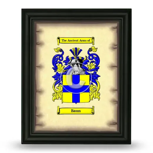 Baun Coat of Arms Framed - Black