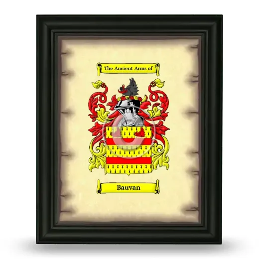 Bauvan Coat of Arms Framed - Black