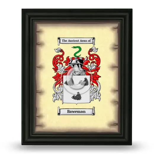 Baweman Coat of Arms Framed - Black