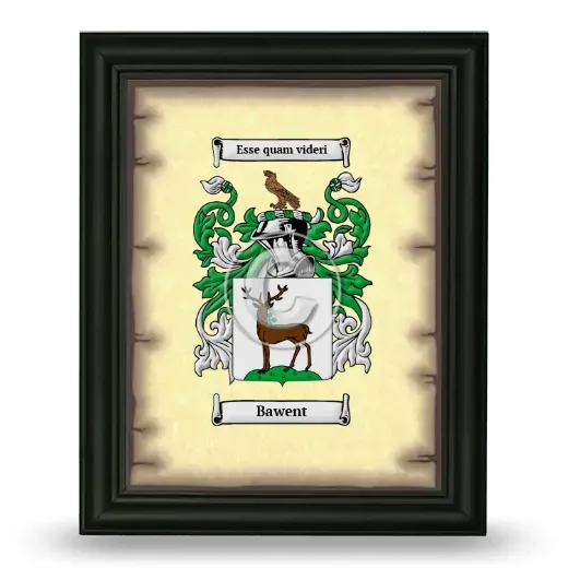 Bawent Coat of Arms Framed - Black