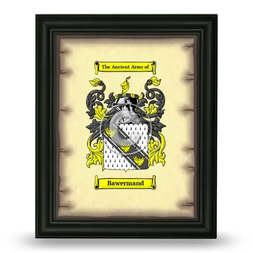Bawermand Coat of Arms Framed - Black