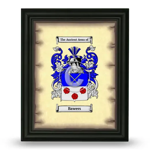Bawers Coat of Arms Framed - Black