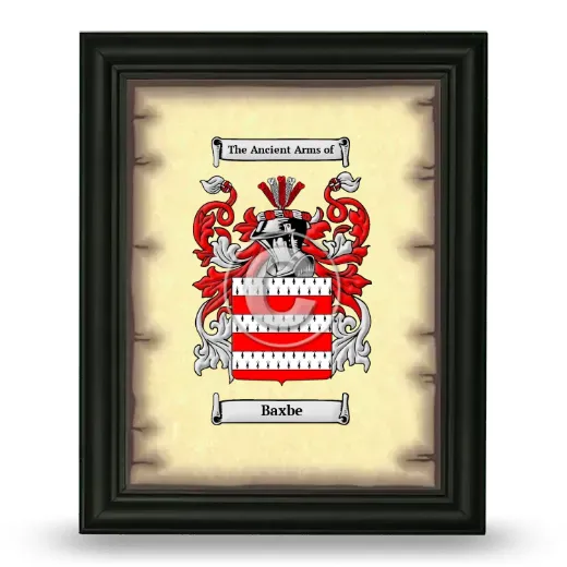 Baxbe Coat of Arms Framed - Black