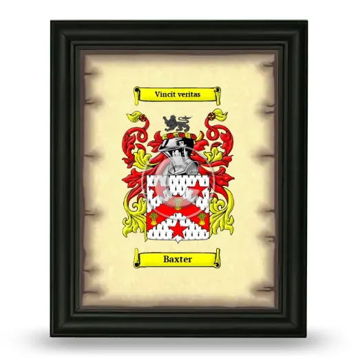 Baxter Coat of Arms Framed - Black