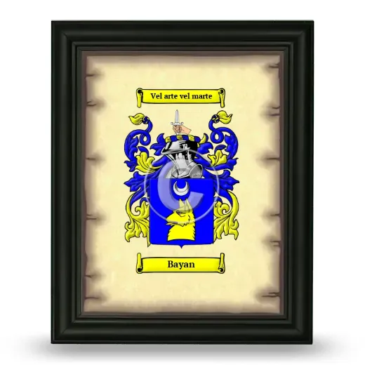 Bayan Coat of Arms Framed - Black