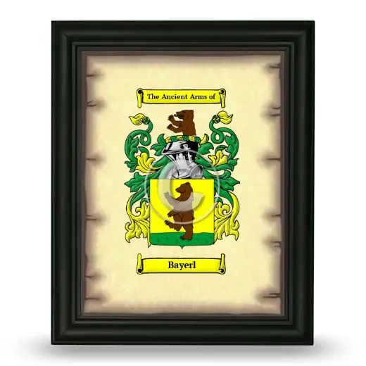Bayerl Coat of Arms Framed - Black