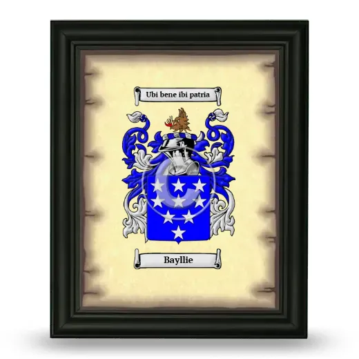 Bayllie Coat of Arms Framed - Black