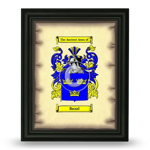 Bazal Coat of Arms Framed - Black