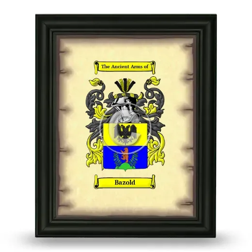 Bazold Coat of Arms Framed - Black