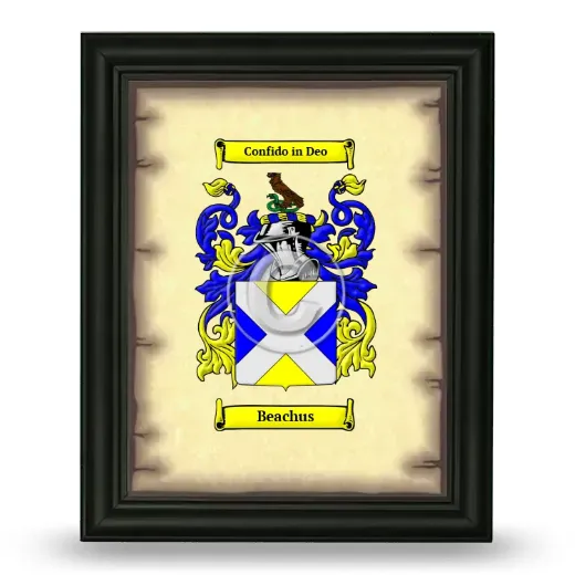 Beachus Coat of Arms Framed - Black