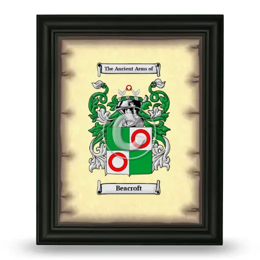 Beacroft Coat of Arms Framed - Black