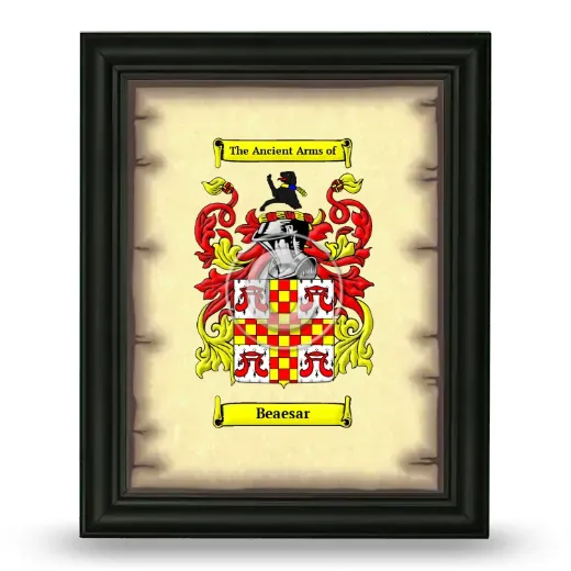 Beaesar Coat of Arms Framed - Black