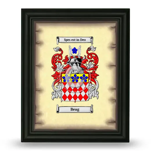Beag Coat of Arms Framed - Black