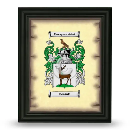 Beaink Coat of Arms Framed - Black