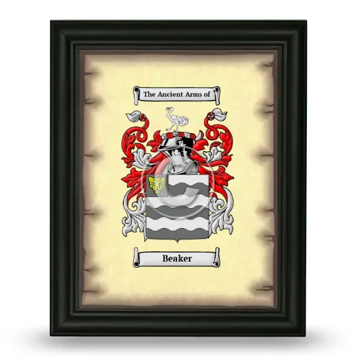 Beaker Coat of Arms Framed - Black