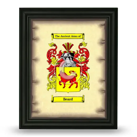 Beard Coat of Arms Framed - Black