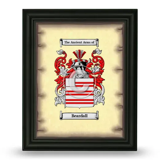 Beardall Coat of Arms Framed - Black