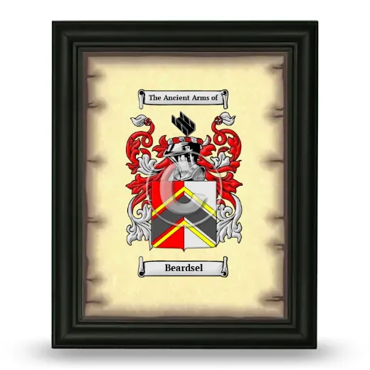 Beardsel Coat of Arms Framed - Black